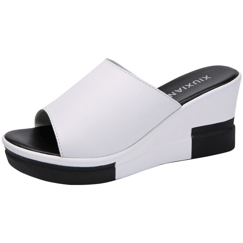 Luna | Women’s Summer Leather Wedge Sandals