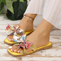 Heather | Chic Women's Summer Bow Square Toe Sandals