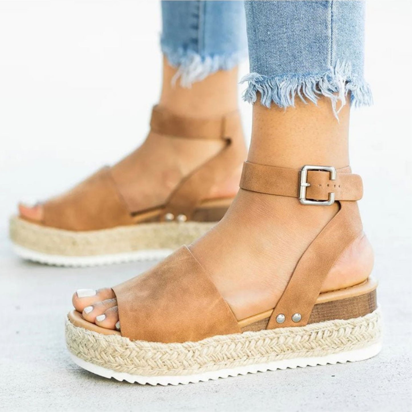 Jimena® | Women's platform sandals with adjustable ankle strap