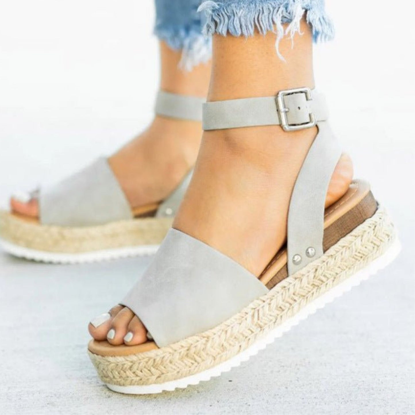 Jimena® | Women's platform sandals with adjustable ankle strap
