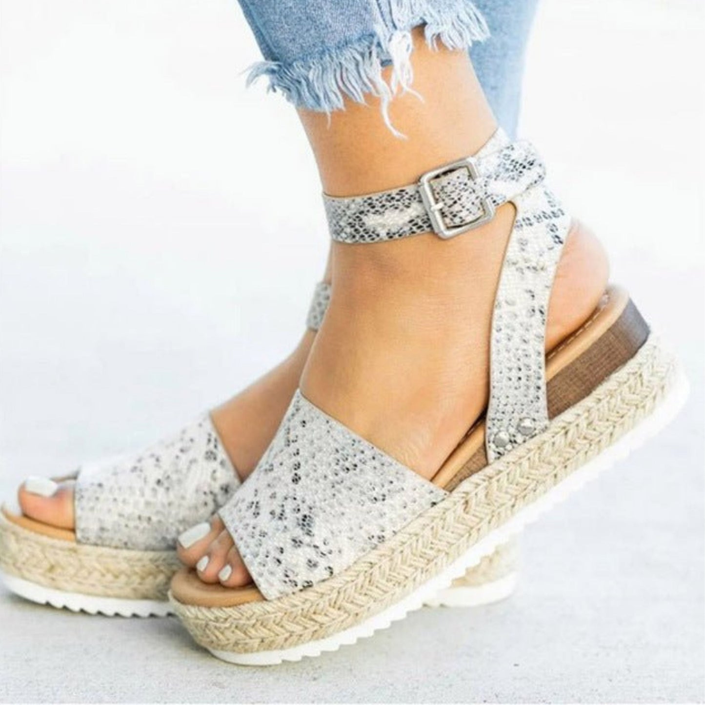 Jimena® | Women's platform sandals with adjustable ankle strap