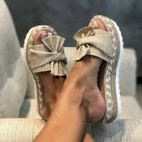 April | Women Summer Bow Platform Sandals