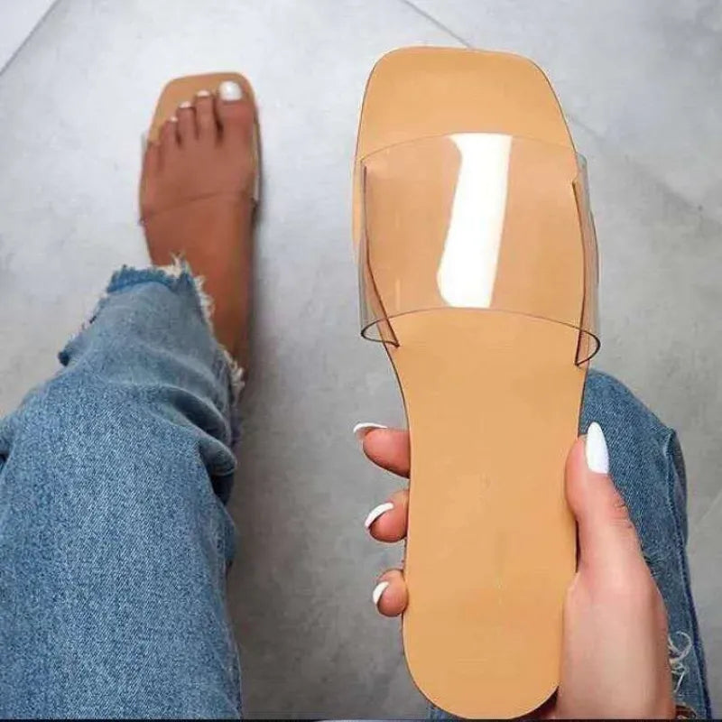 Ava | Women’s Summer PU Leather Flat Sandals