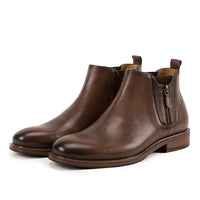 Jaxon | Men’s Leather Martin Boots – Side Zipper Design