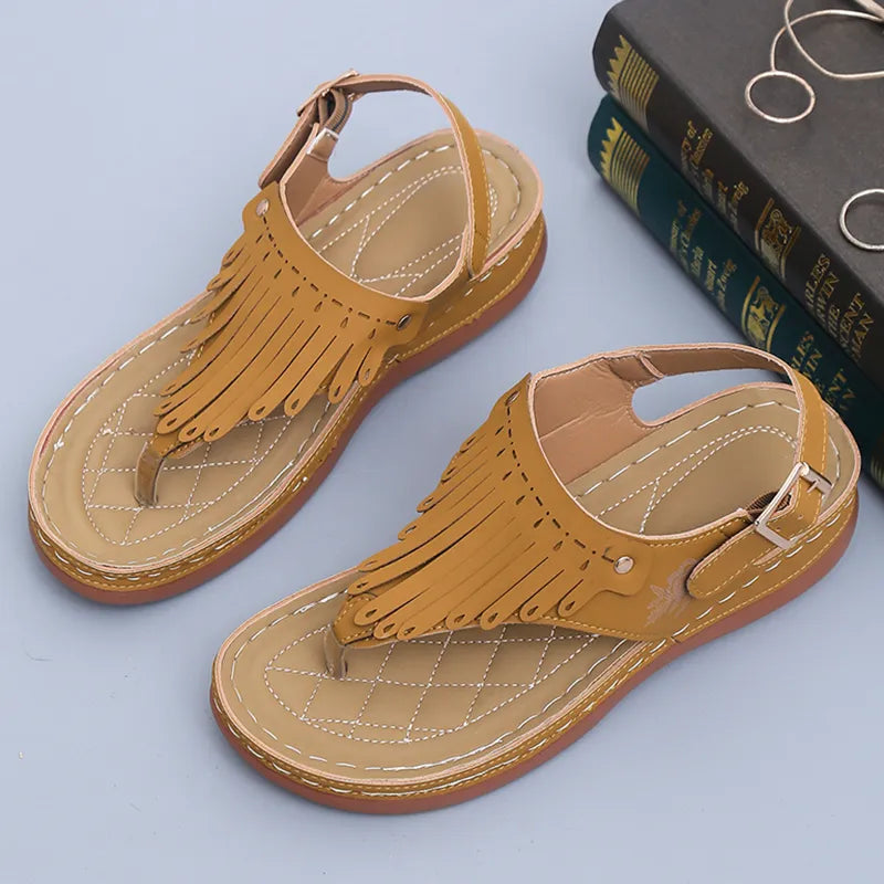 Naomi | Women’s Roman Thong Wedge Sandals