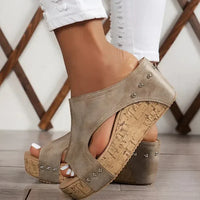 Barbara® | Leather platform sandals