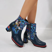 Celeste | Women's Printed Chunky Sole Ankle Booties