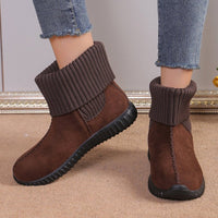 Daniela |Flat Knit Winter Ankle Boots for Women