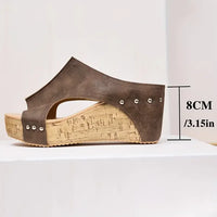 Barbara® | Leather platform sandals