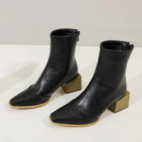 Lucia | Plus Size Pointed Martin Ankle Boots for Women
