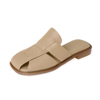 Elina | Women Full Leather Woven Roman Sandals