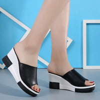 Luna | Women’s Summer Leather Wedge Sandals