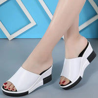Luna | Women’s Summer Leather Wedge Sandals