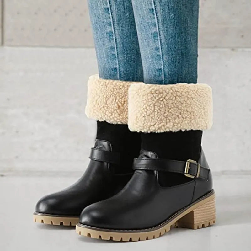Iris | Women’s Chunky Heel Western Boots with Buckle