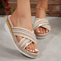 Dahlia | Women’s Summer Linen Wedge Sandals