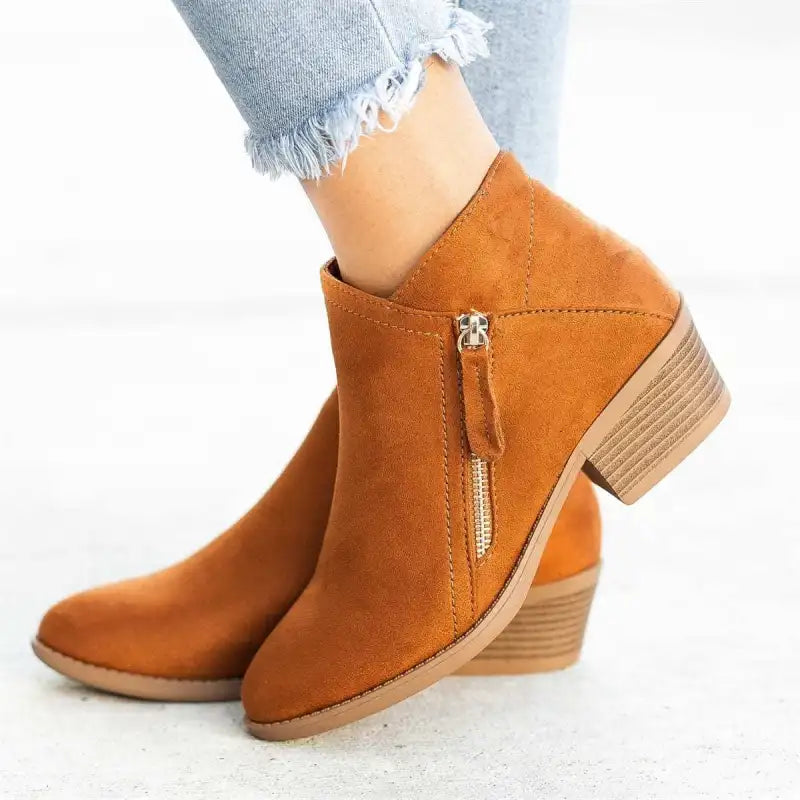 Eira | Women’s Casual Suede Side Zip Boots
