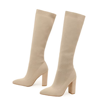 Charlotte | Women’s Winter High Heeled Knee-High Boots
