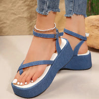 Aria | Women’s Denim Thong Flat Sandals
