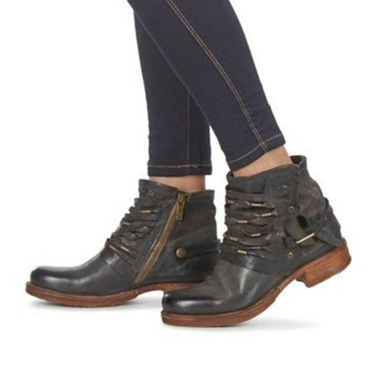 Emma | Women’s Casual Trendy Strap Short Boots