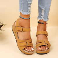 Liliana® | Women's wedge sandals with adjustable buckle closure