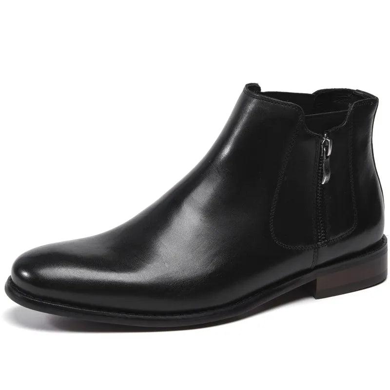 Gabriel | Men's Retro Cowhide Ankle Boots