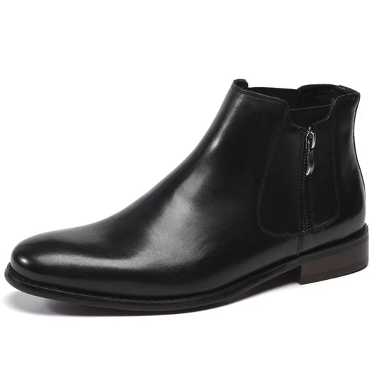 Gabriel | Men's Retro Cowhide Ankle Boots
