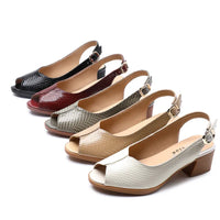 Nola | Women’s Leather Peep-Toe Sandals