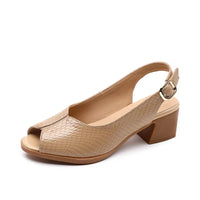 Nola | Women’s Leather Peep-Toe Sandals