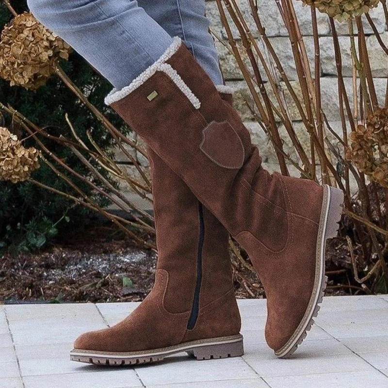 Elly | Women’s Mid Calf Boots With Fur Lining