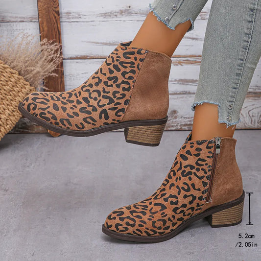 Vivienne | Women’s Casual Leopard Print Boots