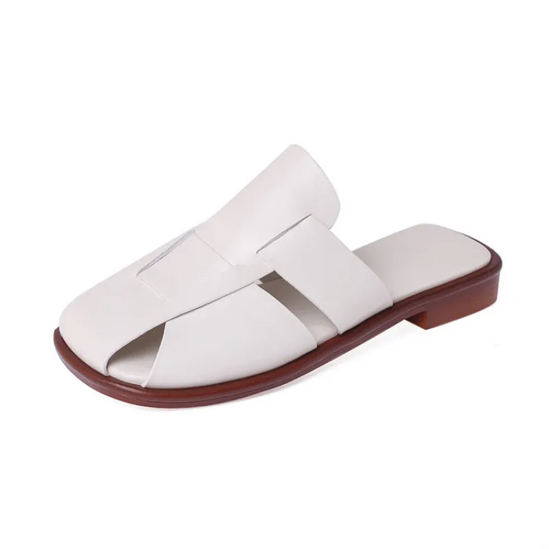 Elina | Women Full Leather Woven Roman Sandals