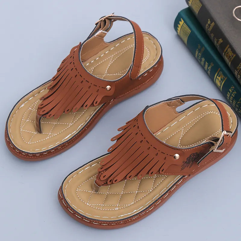 Naomi | Women’s Roman Thong Wedge Sandals