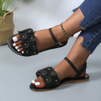 Valentina | Women’s Floral Flat Sandals