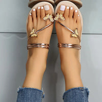 Lucy | Women’s Summer Butterfly Flip Flops – Flat Sandals