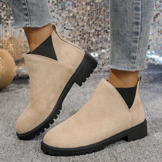 Kimberly | Women’s Chunky Heel  Low-Cut Boots