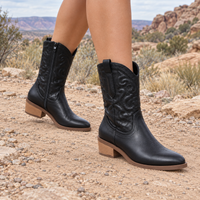 Rachel | Women’s Summer Solid Mid-Calf Boots – Pointed Toe