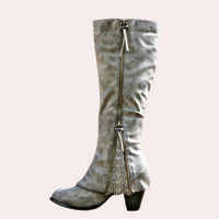 Bella | Women's Knee High Boots With Lace Detail