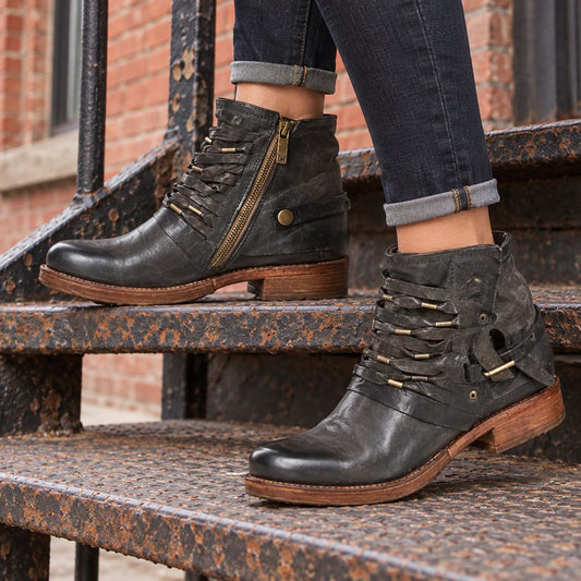 Emma | Women’s Casual Trendy Strap Short Boots