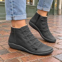 Fiona | Women’s Lace-Up Zip Ankle Boots