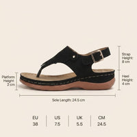 Naomi | Women’s Roman Thong Wedge Sandals
