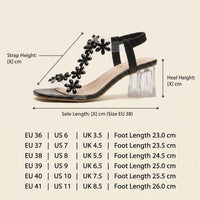 Sofia | Women’s Floral Square Heel Sandals