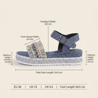 Kiara | Women’s Denim Tassel Sandals
