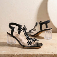 Sofia | Women’s Floral Square Heel Sandals