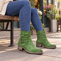 Francesca | Buckle Detail Western Ankle Boots for Women