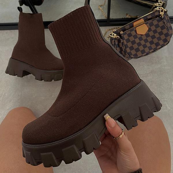 Jamie | Women’s Casual Slip On Chunky Heel Boots