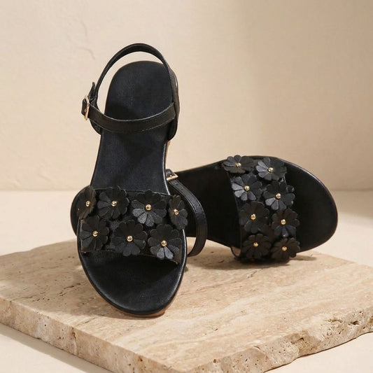 Valentina | Women’s Floral Flat Sandals