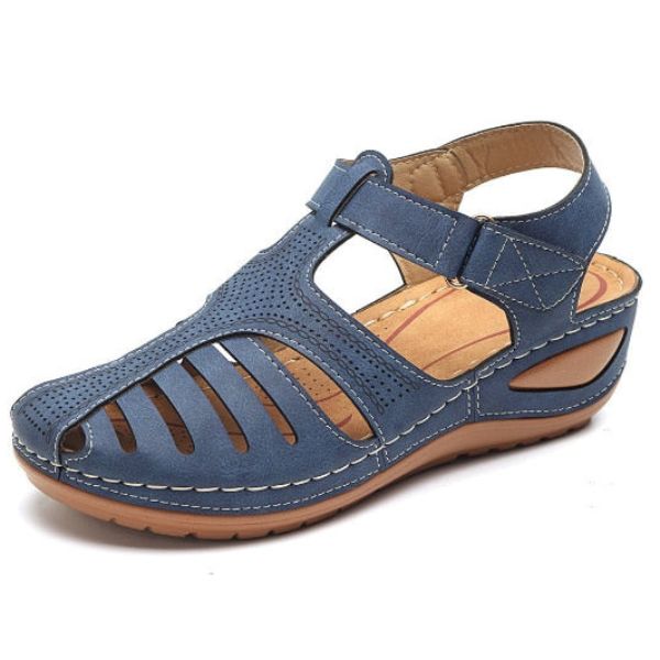 Fabiola® | Vintage Style Leather Orthopedic Sandals