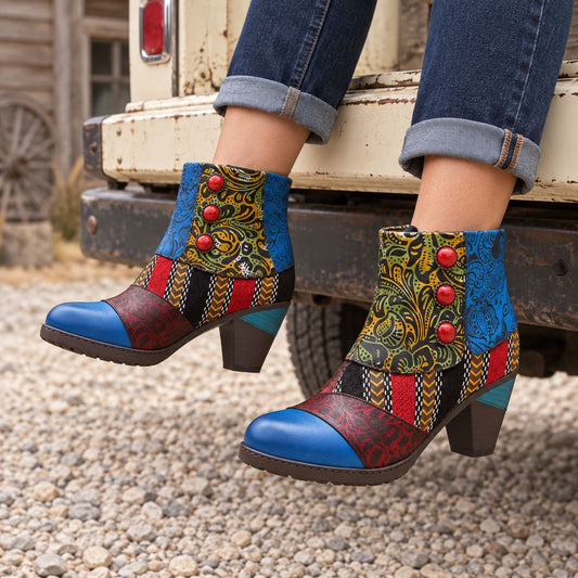 Rosalie | Women’s Chunky Heel Handmade Martin Boots