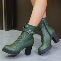 Jenny | Women’s Trendy Zip Ankle Boots With Lace