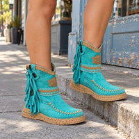 Savannah | Women’s Boho Western Fringe Ankle Boots